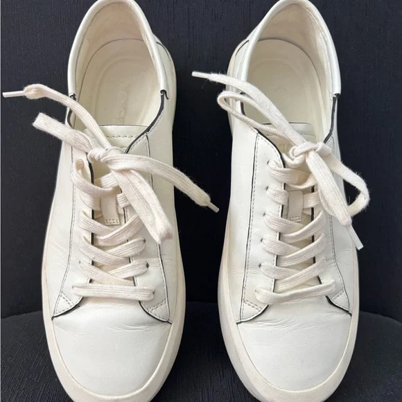 Vince Shoes Vince White Leather Sneakers Poshmark